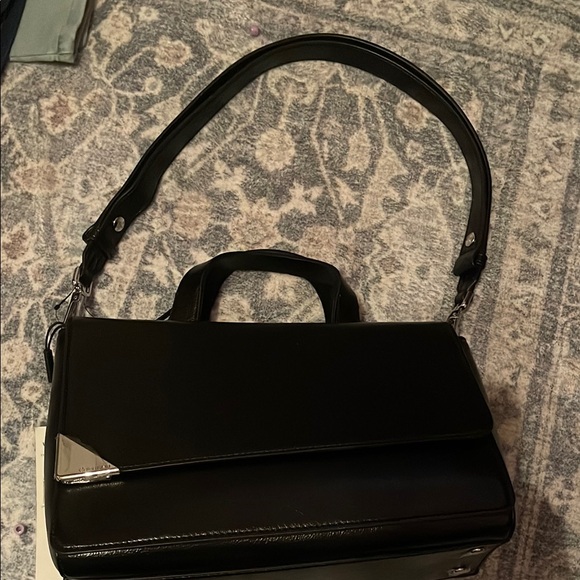 Calvin Klein Basalt Asymmetric Triple Compartment Convertible Satchel - Picture 4 of 15